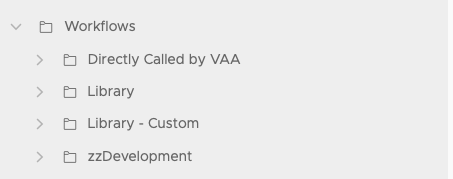 Aria Automation Orchestrator Framework: Folder Structure - Workflows (AAO, formerly vRO)
