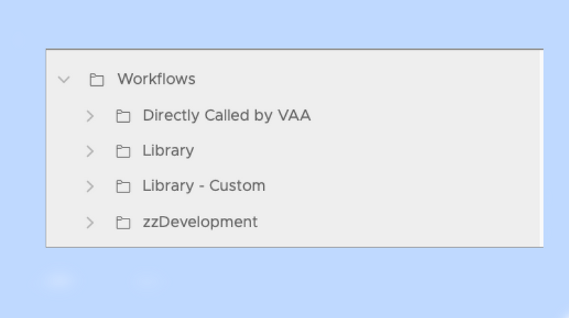 Aria Automation Orchestrator Framework: Folder Structure - Workflows (AAO, formerly vRO)